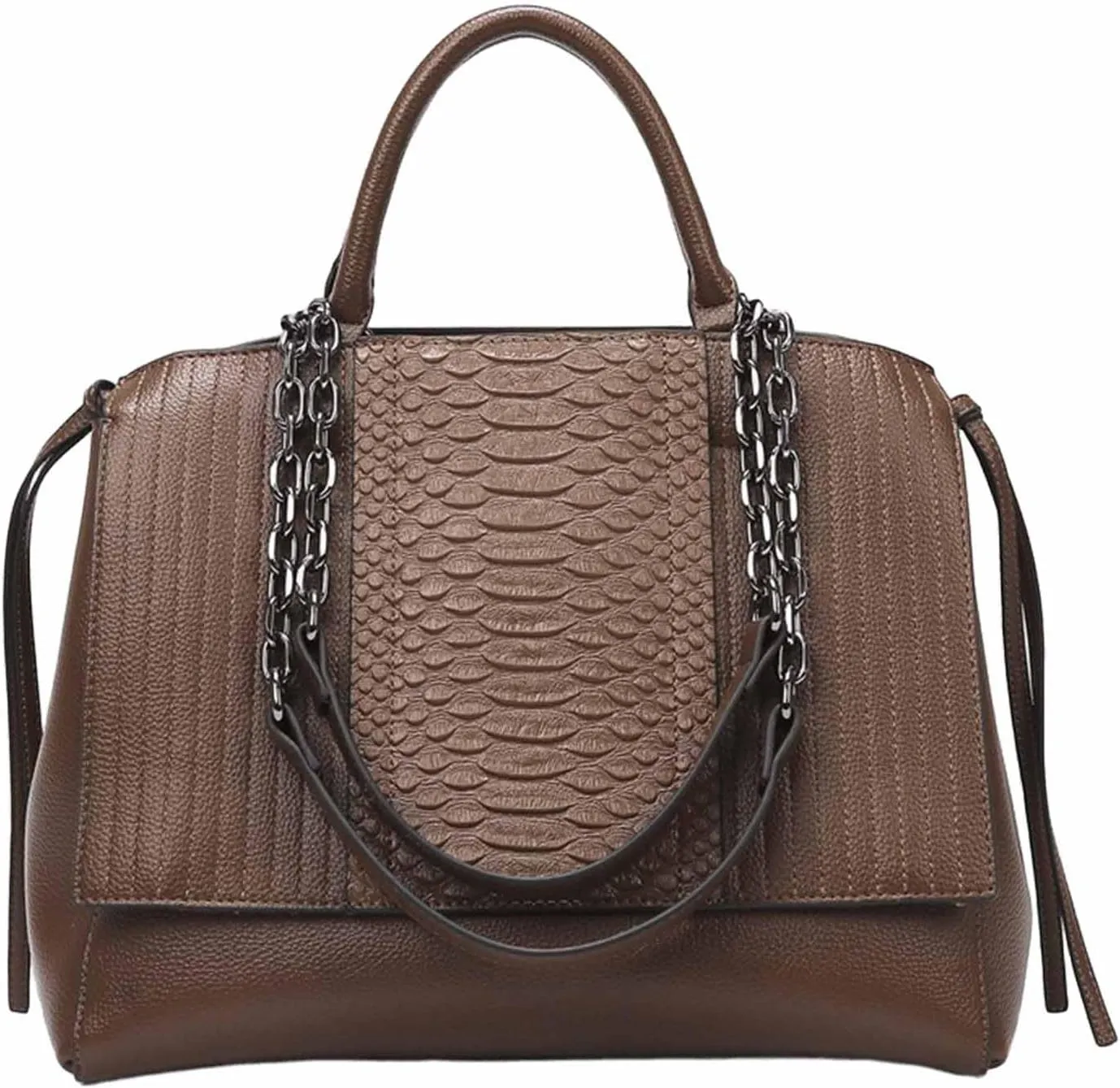 Ladies' handbag, PU leather bag, large capacity handbag, fashionable commuting bag with crocodile pattern