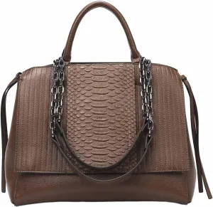 Ladies' handbag, PU leather bag, large capacity handbag, fashionable commuting bag with crocodile pattern