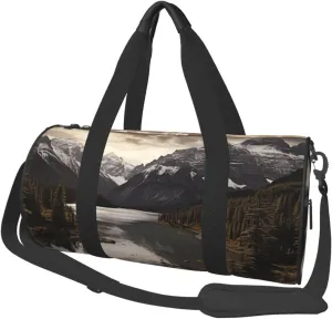 Landscape Travel Bag for Women Men Gym Bag Large Duffle Bag Weekender Overnight Bag with Shoulder Strap