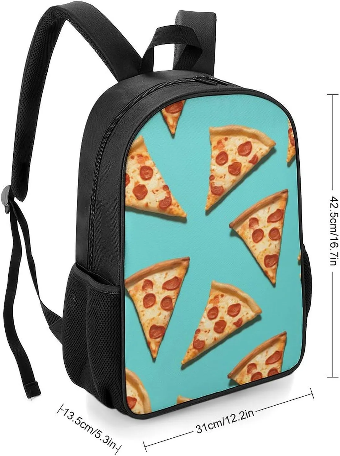 Laptop Backpack for Travel Daypack Green Pizza Slices Computer Bag Work Back Pack Laptop Bag Casual Nurse Bag, XB0604042