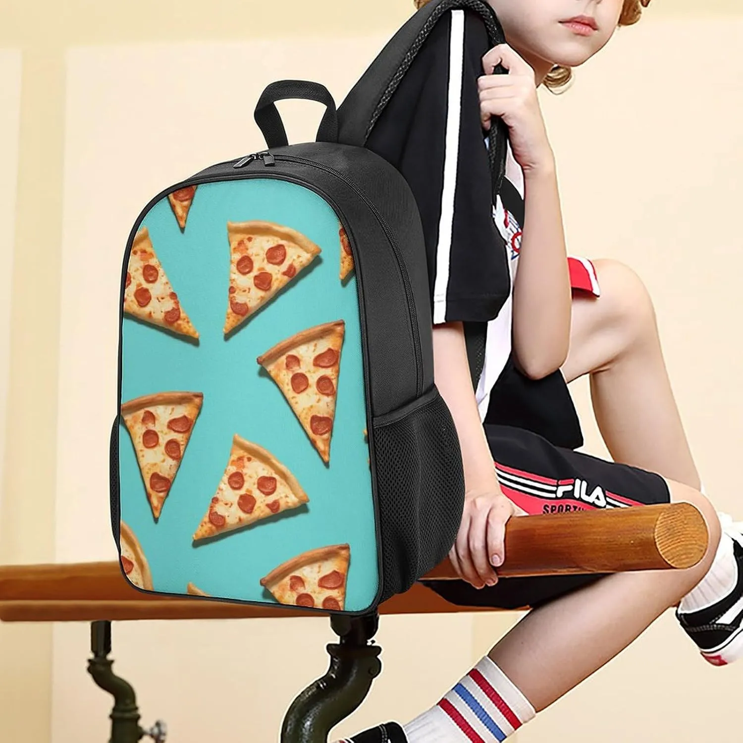 Laptop Backpack for Travel Daypack Green Pizza Slices Computer Bag Work Back Pack Laptop Bag Casual Nurse Bag, XB0604042