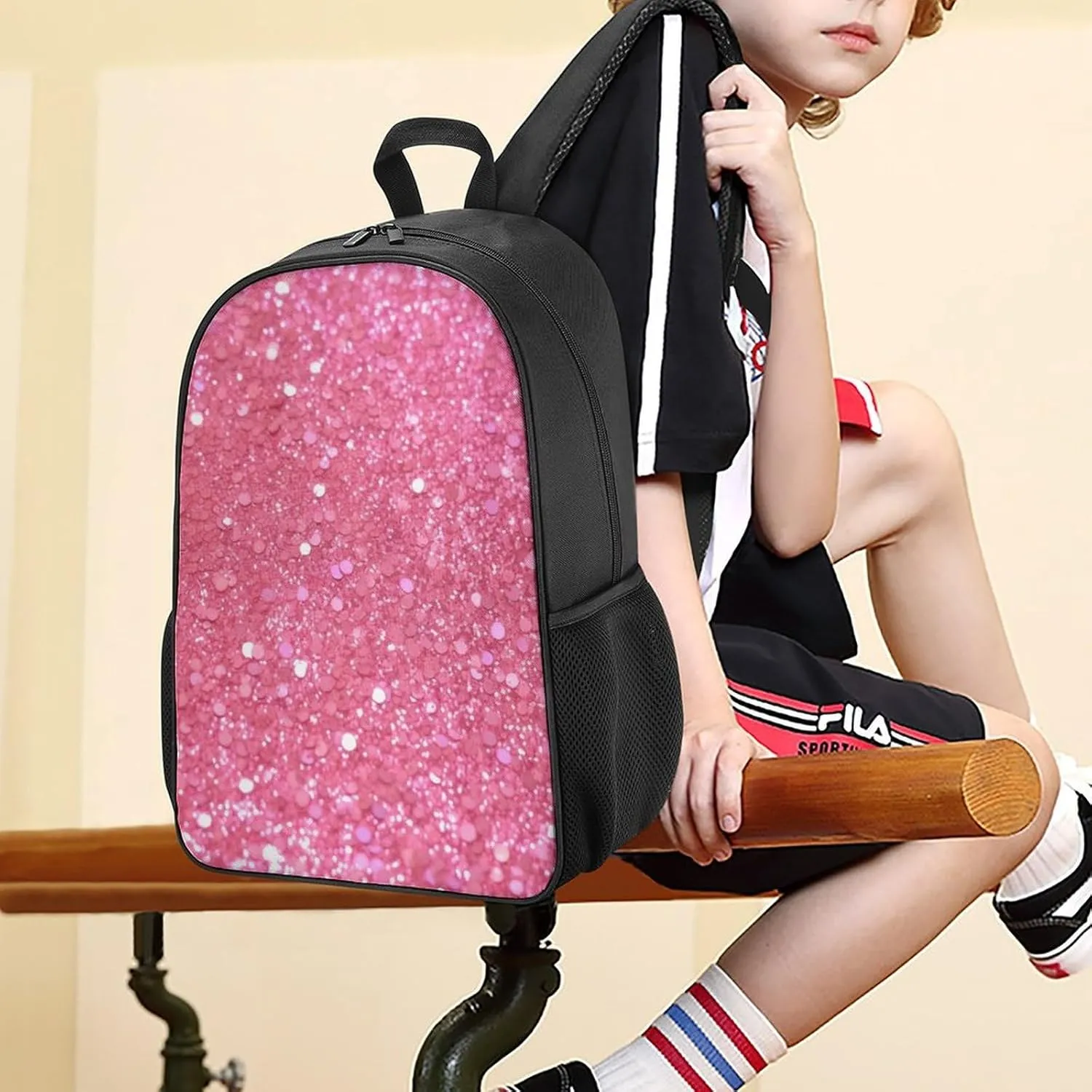 Laptop Backpack for Travel Daypack Sparkling Glitter Computer Bag Work Back Pack Laptop Bag Casual Nurse Bag