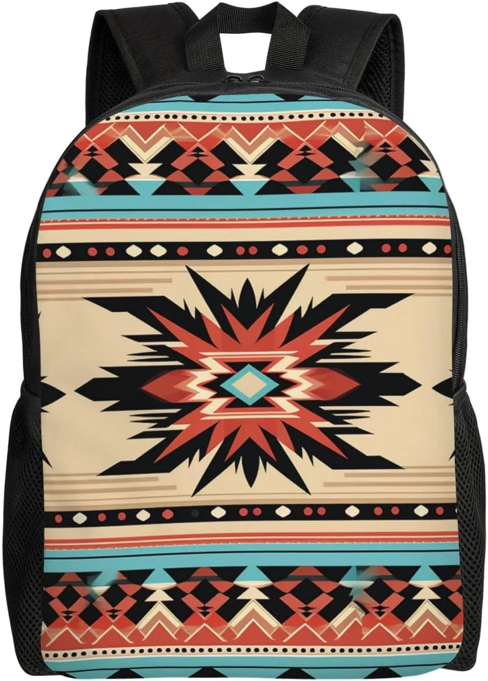 Laptop Backpack for Women Men Carry-on Backpack Native American Patterns Daypack Lightweight Travel Shoulder Bags