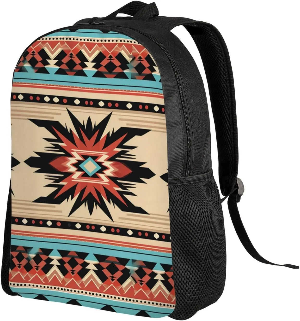 Laptop Backpack for Women Men Carry-on Backpack Native American Patterns Daypack Lightweight Travel Shoulder Bags