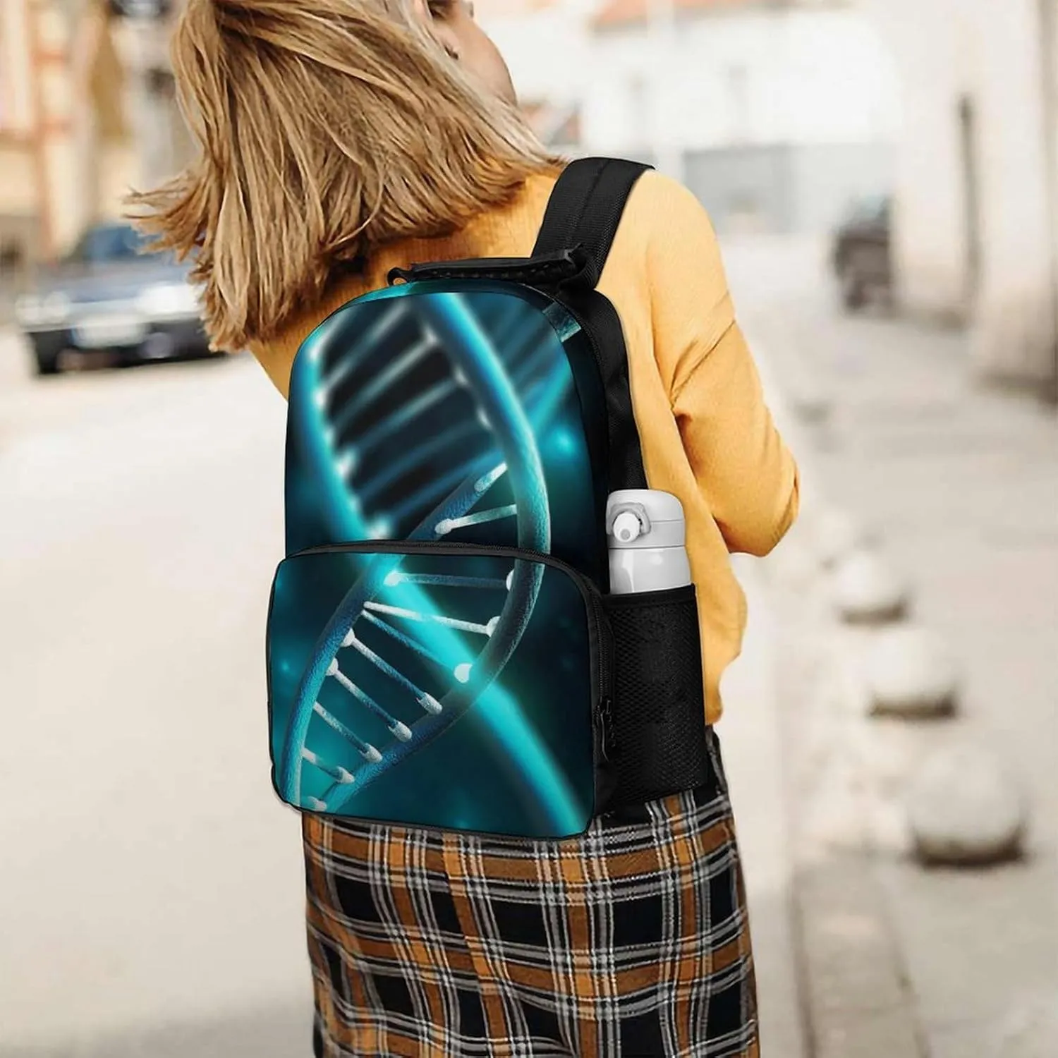 Laptop Backpack Science Gene Strand Daypack Computer Bag Travel Laptop Bag Casual Nurse Bag for Women Men