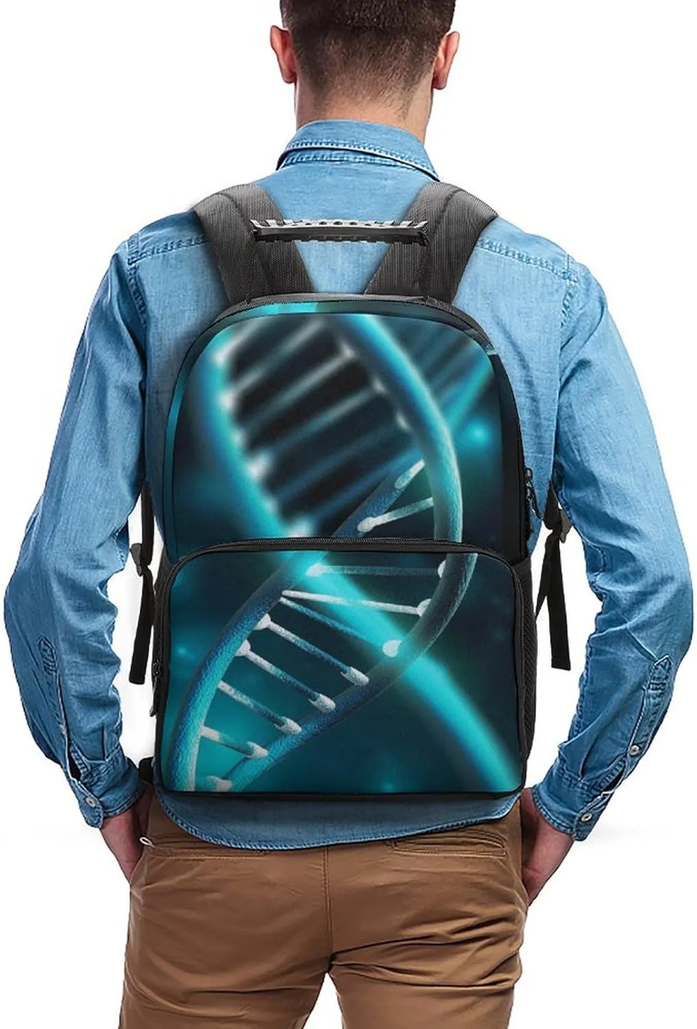 Laptop Backpack Science Gene Strand Daypack Computer Bag Travel Laptop Bag Casual Nurse Bag for Women Men