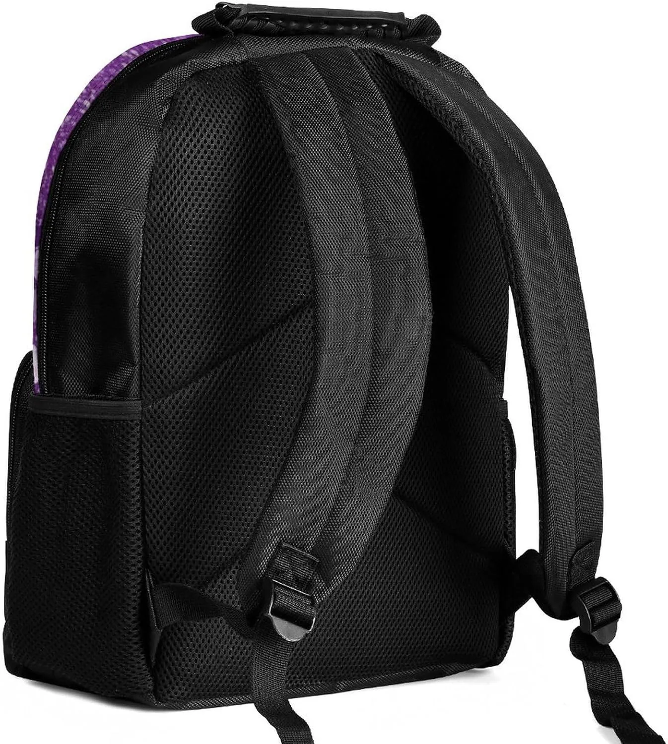 Laptop Backpack Sparkling Purple Glitter Daypack Computer Bag Travel Laptop Bag Casual Nurse Bag for Women Men
