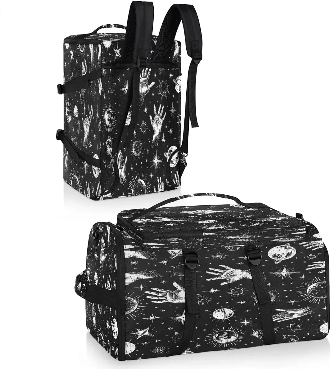 Large Carry on Backpack for Women Men Multi-function Gym Duffle Bag Planet Star Backpack Polyester Waterproof Duffel Bags