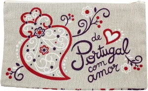 Large From Portugal With Love Pouch Cosmetic Bags Travel Organizer