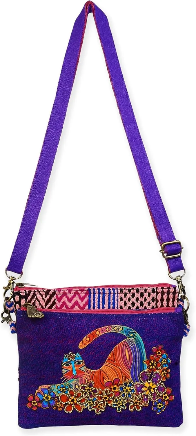 Laurel Burch Catnificent Small 2 Piece Crossbody Bag