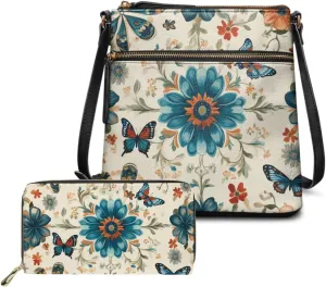 Leather Crossbody Bags with Matching Wallet for Women Fashion Shoulder Bag Casual Hobo Purses Handbags