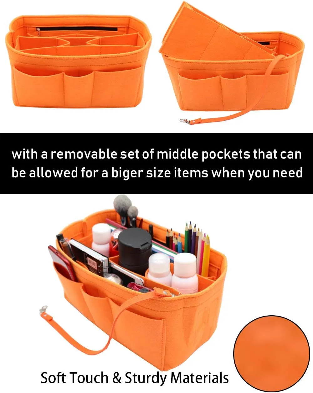 LEXSION Felt Insert Bag Organizer Bag In Bag For Handbag Purse Organizer Fits Speedy Neverful