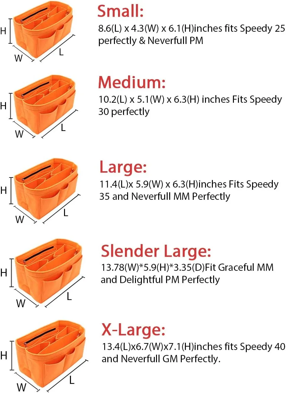LEXSION Felt Insert Bag Organizer Bag In Bag For Handbag Purse Organizer Fits Speedy Neverful