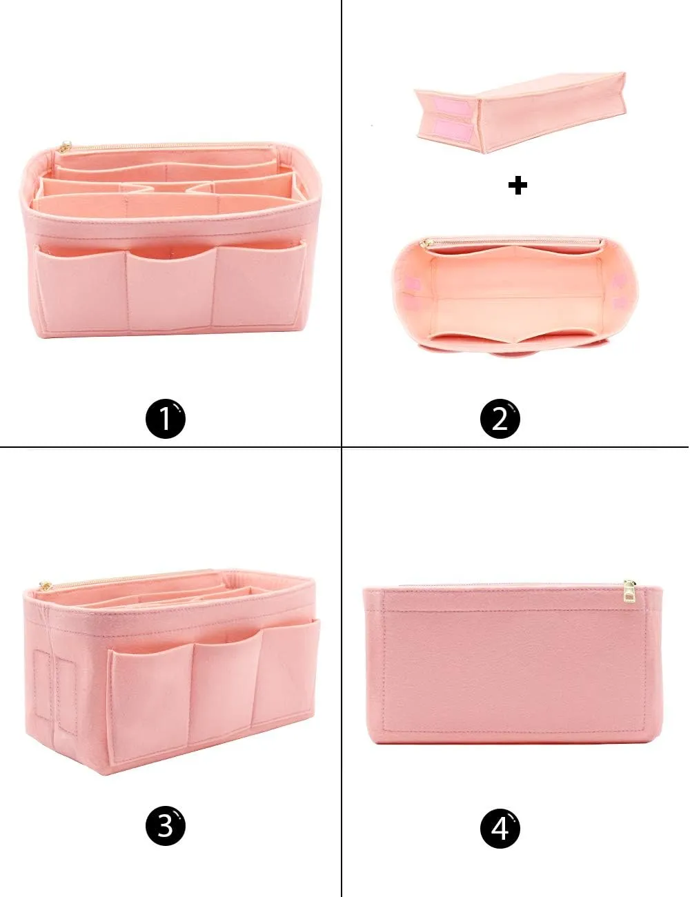 LEXSION Felt Purse Insert Bag Organizer Bag In Bag For Handbag Purse Organizer Fits Speedy Neverfull