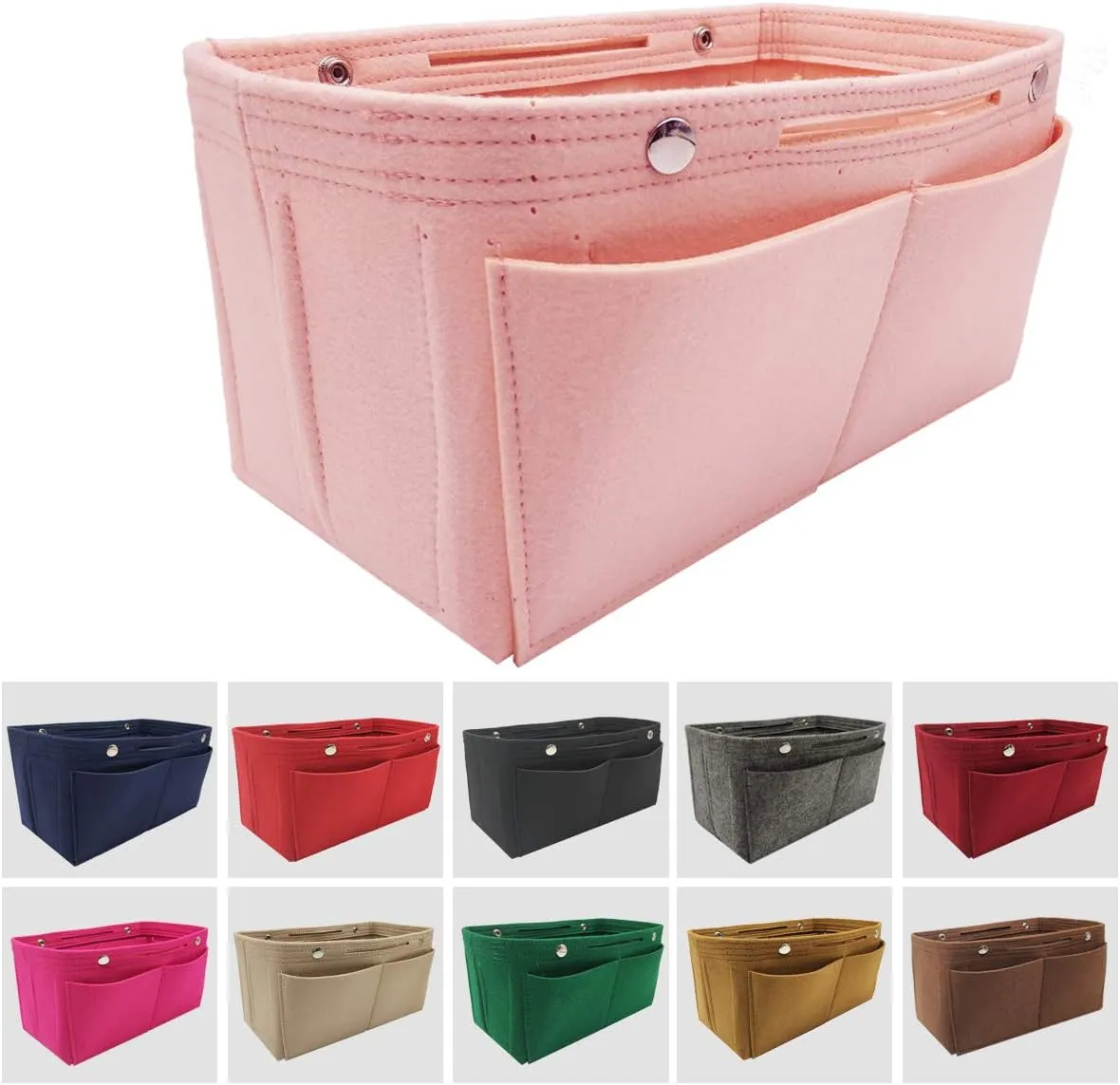 LEXSION Felt Purse Organizer Insert - Multi Pocket Bag in Bag Organizer Shaper