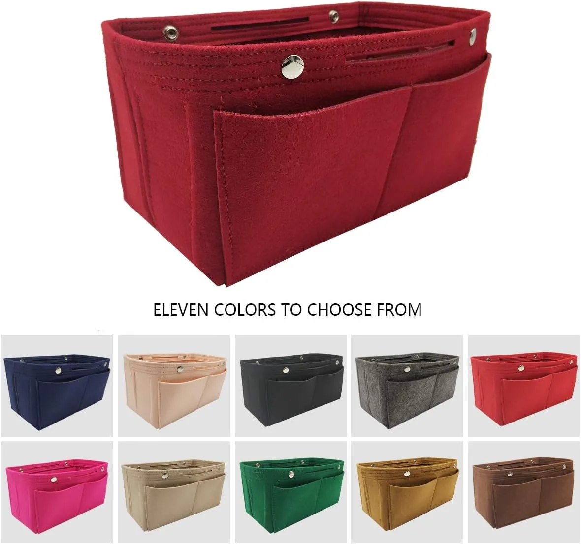 LEXSION Felt Purse Organizer Insert - Multi Pocket Bag in Bag Organizer Shaper