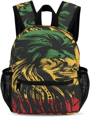 Lion Reggae Jamaica Backpack Cute Laptop Bag Mini Shoulder Bags Travel Casual Daypacks 13 Inch