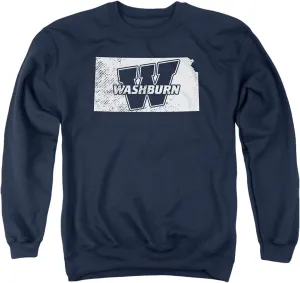 LOGOVISION Washburn University Official One Color Logo Unisex Adult Crewneck Sweatshirt