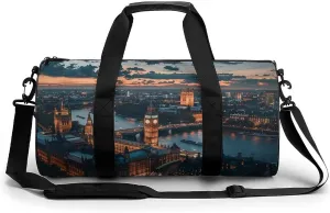 London Bridge Big Ben Gym Bag Lightweight Duffel Bag Workout Bag Overnight Backpack Travel Bags for Men Women