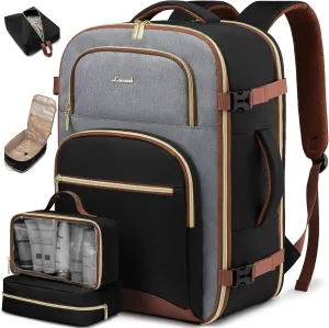 LOVEVOOK Travel Essentials Carry on Backpack 40L Travels Backpack for Women,Waterproof TSA Personal Item Travels Bag Airline Flight Approved,Large Carry on Luggage Laptop Backpack with Packing Cubes