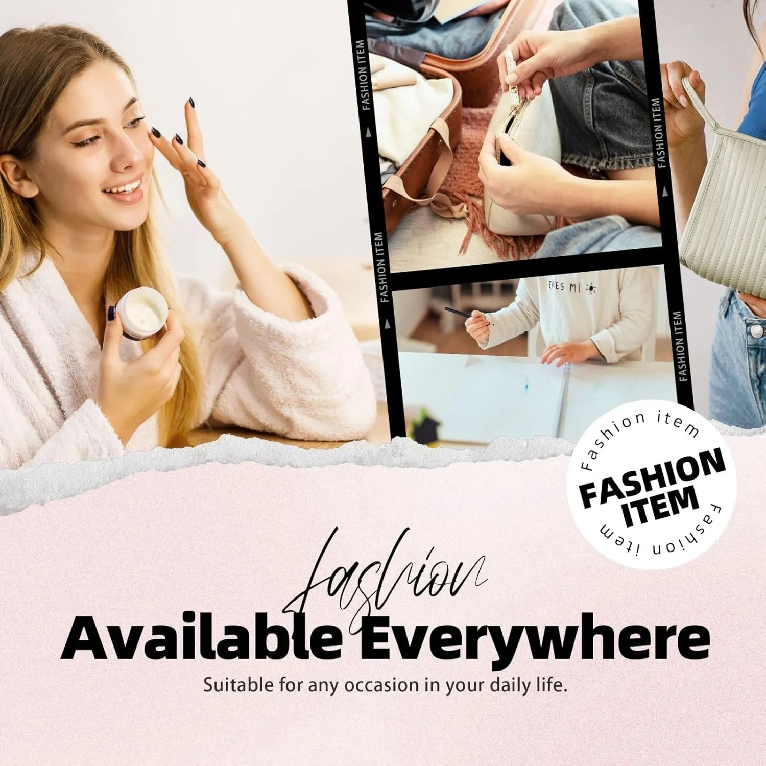Makeup Bag for Women Saturn Ring Travel Cosmetic Bag Large Capacity Portable Makeup Organizer Bags PU Leather Waterproof Toiletry Bag Cute Aesthetic Zipper Makeup Pouch