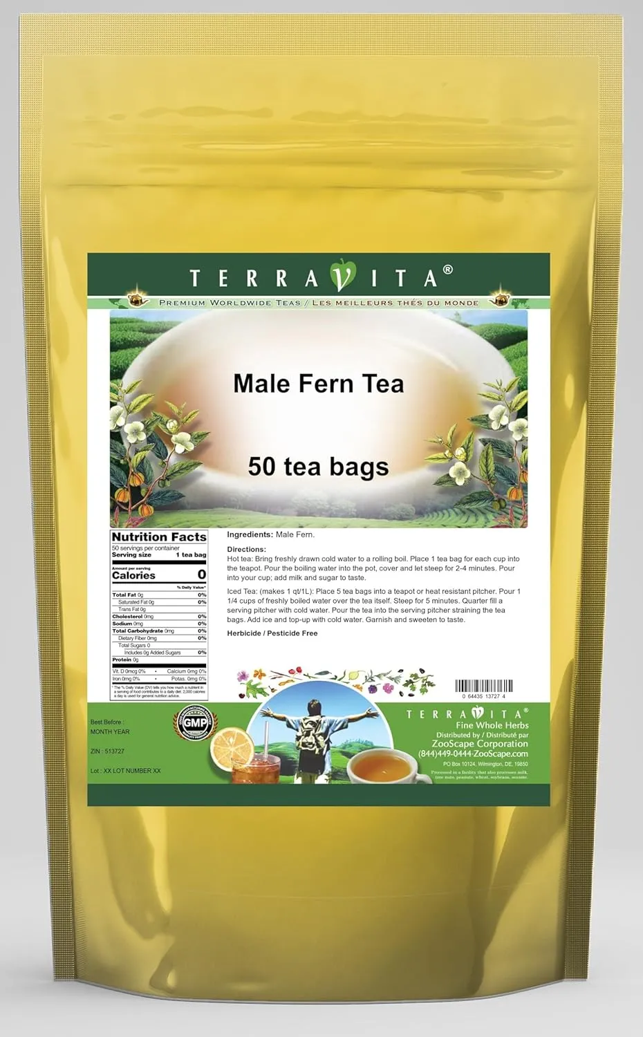 Male Fern Tea (50 tea bags, ZIN: 513727)