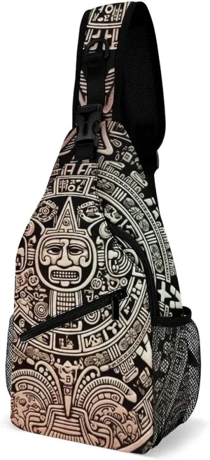 Mayan Calendar End Of The World Sling Bag Crossbody Chest Bags Hiking Backpack Shoulder Backpack For Women Men Travel
