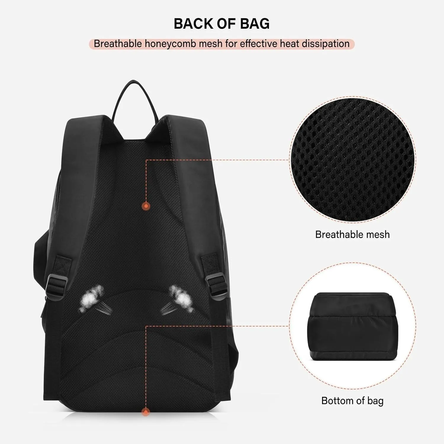 MCHIVER Tennis Bags for Men Women Tennis Backpack Hold 2 Rackets Pickleball Padel Bags 11.81 * 7.87 * 17.11in