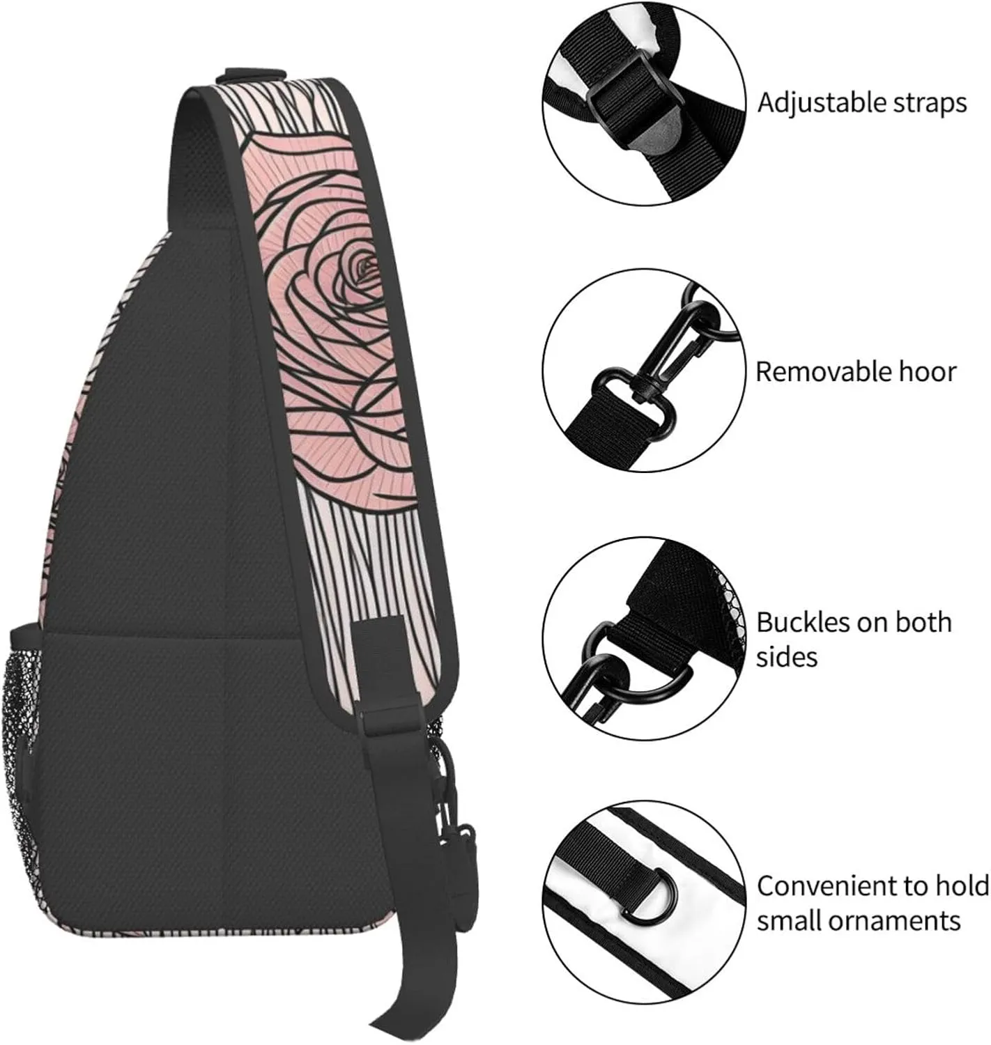 Mechanical Gold Disc Sling Bag For Women Mencross Sling Bag Fashion Crossbody Shoulder Bag Chest Bag For Hiking Travel