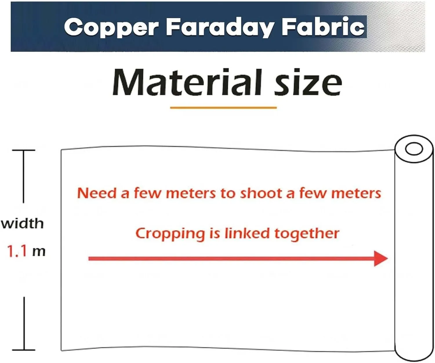 Military Grade Faraday Fabric Faraday Cloth Faraday Bag for Generator RFID Blocking for Anti Radiation, EMI Isolation, Signal Blocking, WiFi, Shields RF Signals,silver-4x1.1m