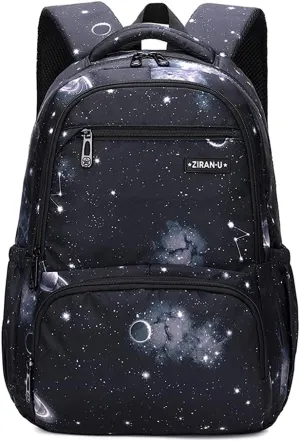 MITOWERMI Kids' Backpack for Boys Girls Elementary School Bags for Boys Bookbags Primary Students Children Backpack Galaxy Black