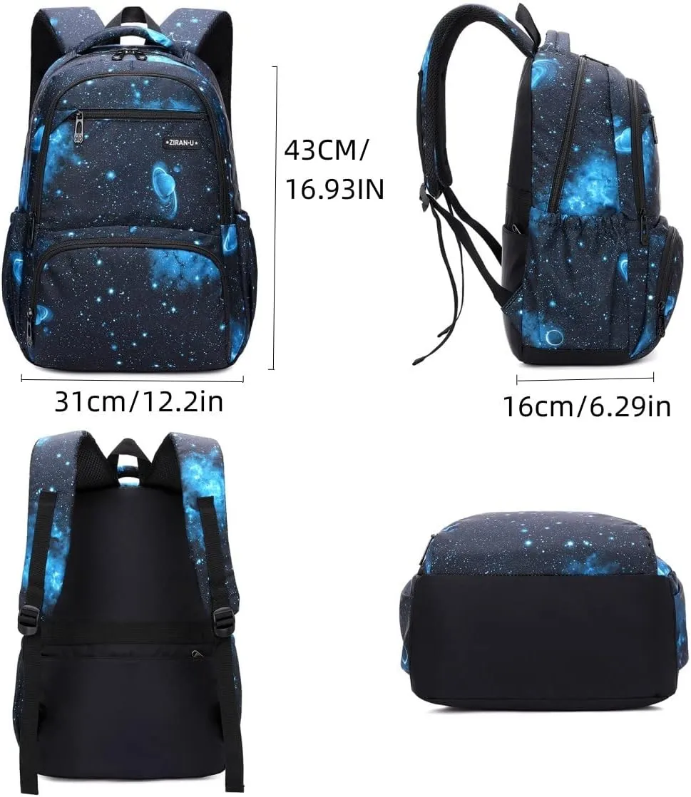 MITOWERMI Kids' Backpack for Boys Girls Elementary School Bags for Boys Bookbags Primary Students Children Backpack Galaxy Black