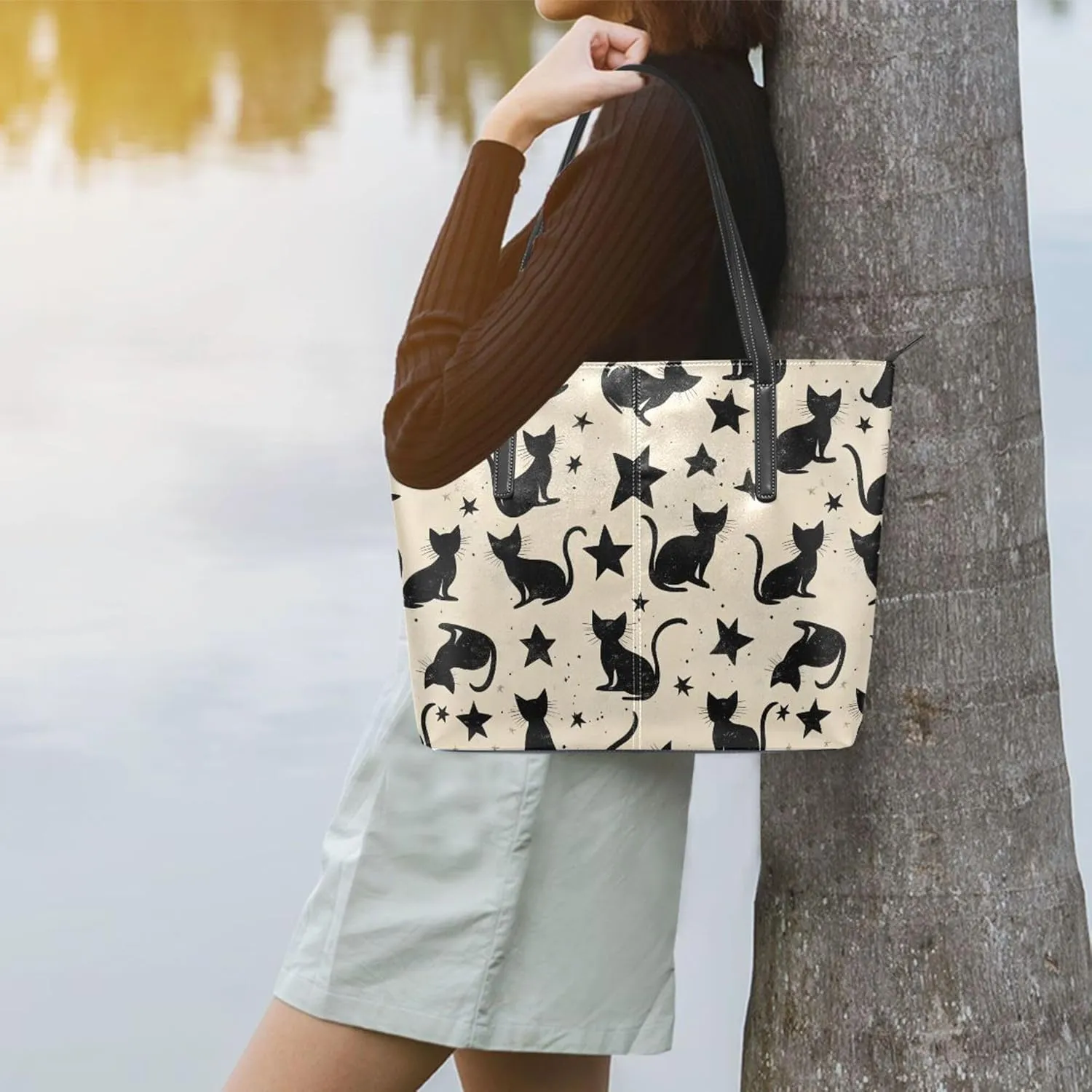 MNSRUU Boho Tote Bag Flowers Flamingo Travel Women Purses and Handbags