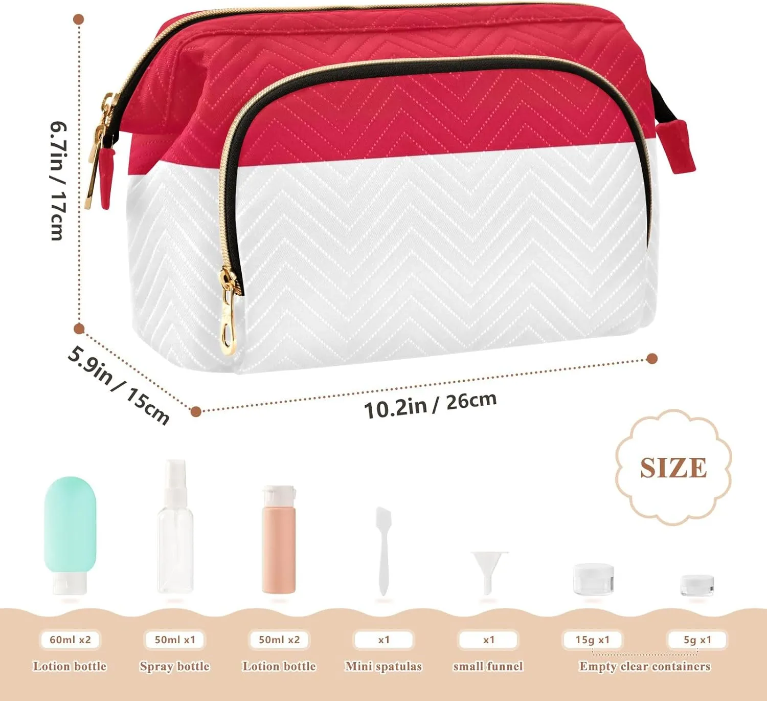Monaco Flag Cosmetic Bags Wide-open Pouch Purse Travel Cosmetics Bags Women Large Capacity Makeup Organizer