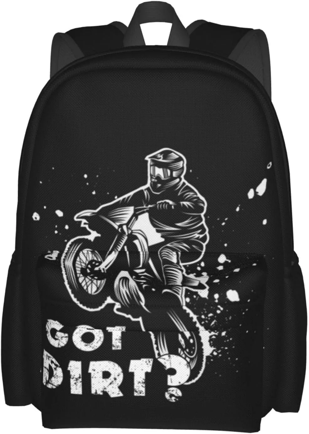 Motocross Dirt Bike Got Dirt Large Capacity Backpack Casual Double Shoulder Bag Laptop Backpack Travel Daypack For Women Men