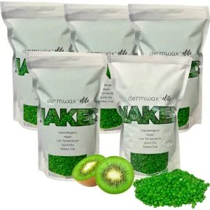 NAKED Sparkle Kiwi Hard Wax Beads / Stripless Hard Wax / 10 Lbs. by Dermwax Elite
