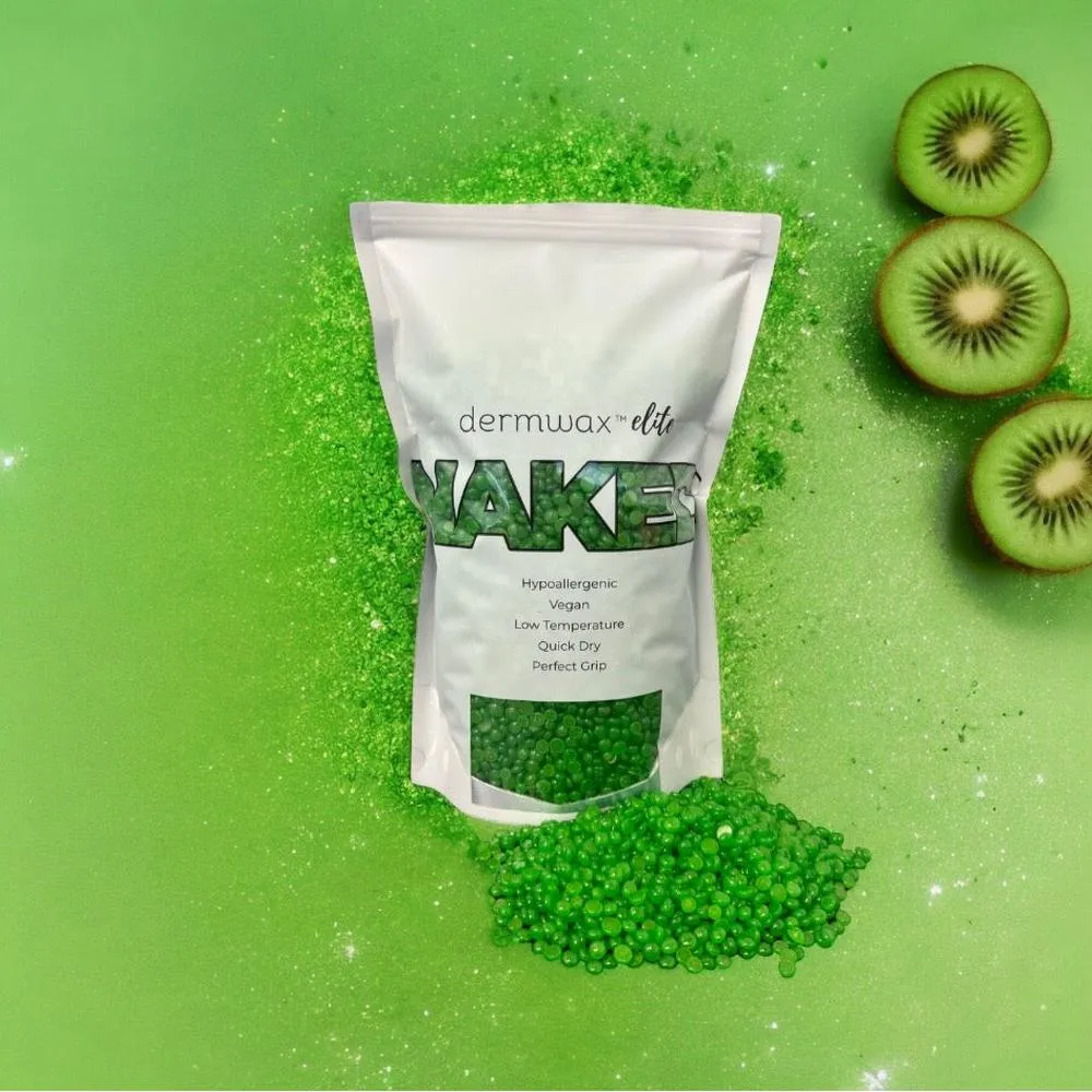 NAKED Sparkle Kiwi Hard Wax Beads / Stripless Hard Wax / 2 Lbs. by Dermwax Elite