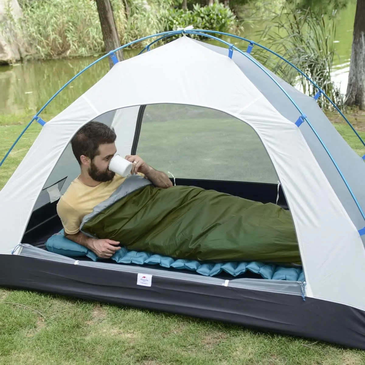 Naturehike Lightweight Sleeping Bag - Compact, Ultralight, Envelope Backpacking Bag - Portable, Waterproof, Comfortable With Compression Sack for 3 Season Camping, Traveling, Hiking