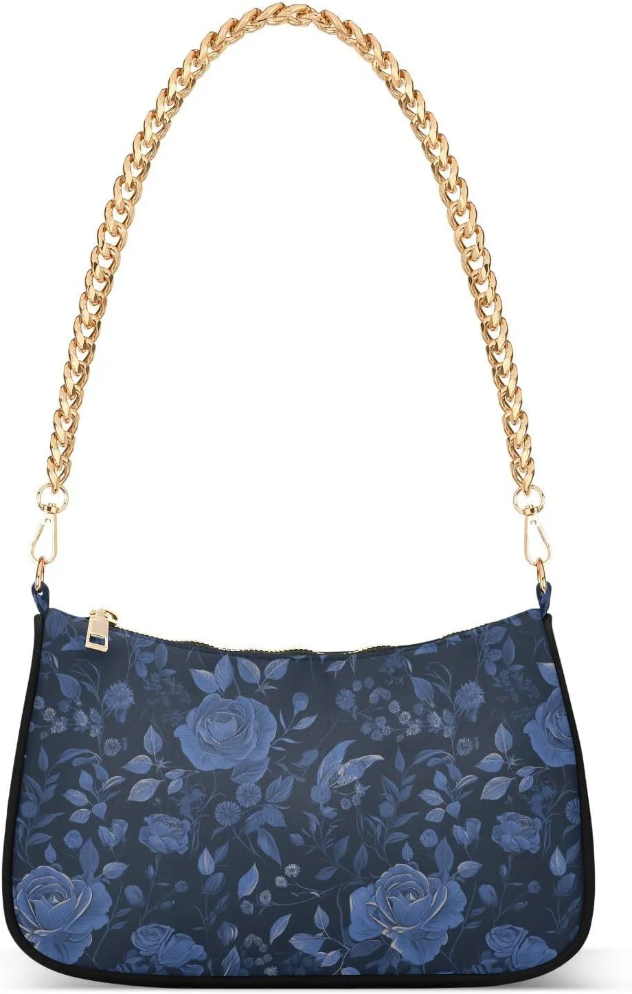 Navy Blue Romantic Roses for romantic trendy chain purse for women crossbody handbags for women for for work