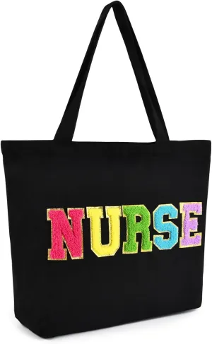 Nurse Bags for Work Nursing Tote Bag Pockets Nurse Accessories Organizing Zip Top Clinical Bag for Nursing Students Women Adults