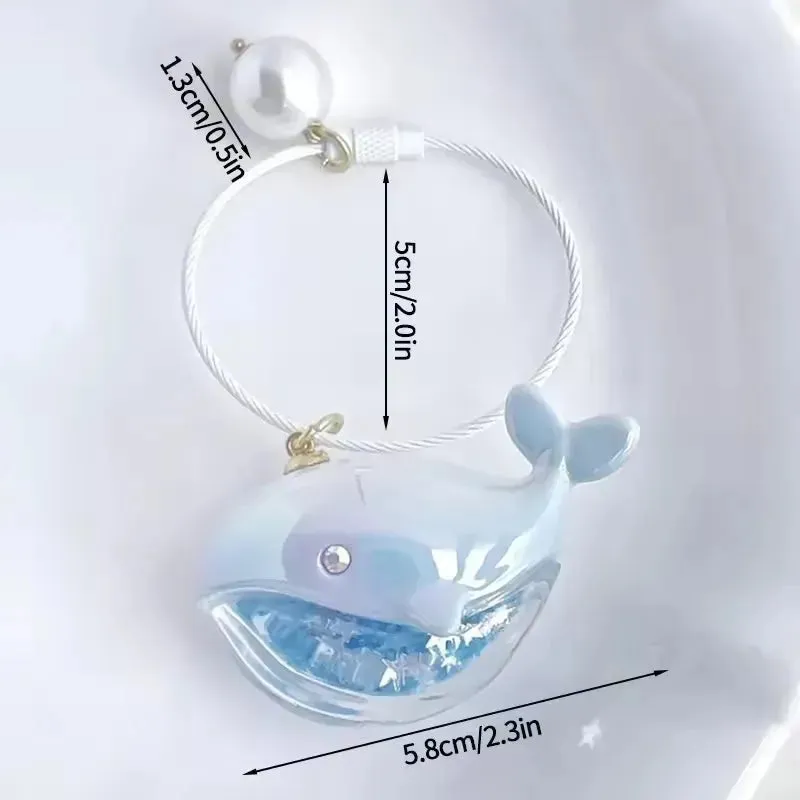 Ocean Whisperer Whale Keychain