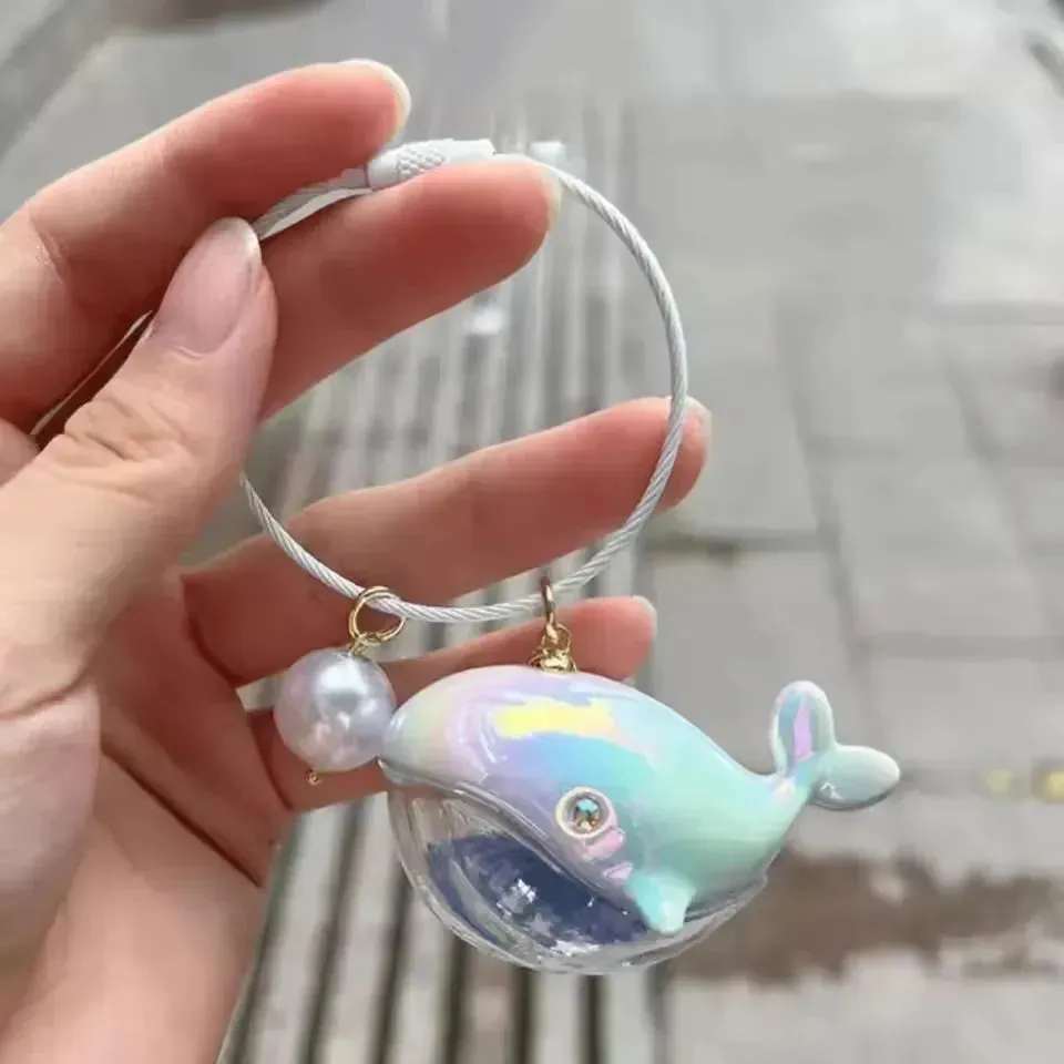 Ocean Whisperer Whale Keychain