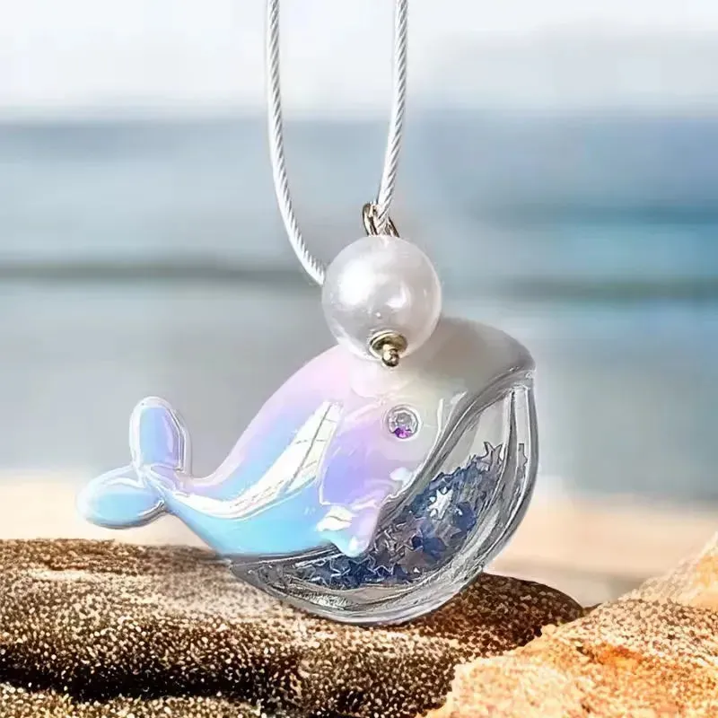Ocean Whisperer Whale Keychain
