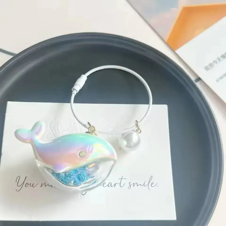 Ocean Whisperer Whale Keychain