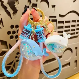 Ocean Whisperer Whale Keychain