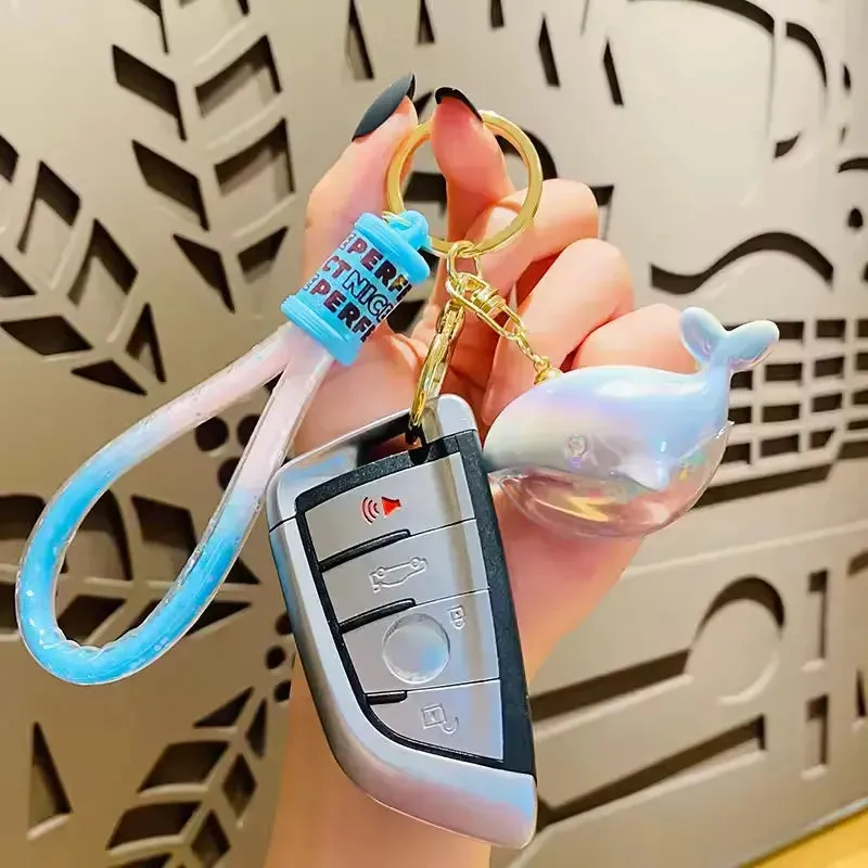 Ocean Whisperer Whale Keychain