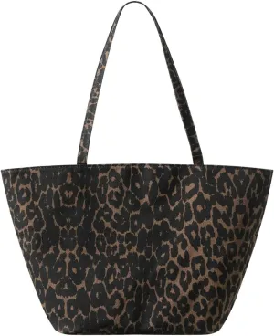 OCUH Oversized Leopard Prints Shoulder Bags for Women Deformable Canvas Large Capacity Shopping Totes (leopard,34 * 60 * 19 cm)