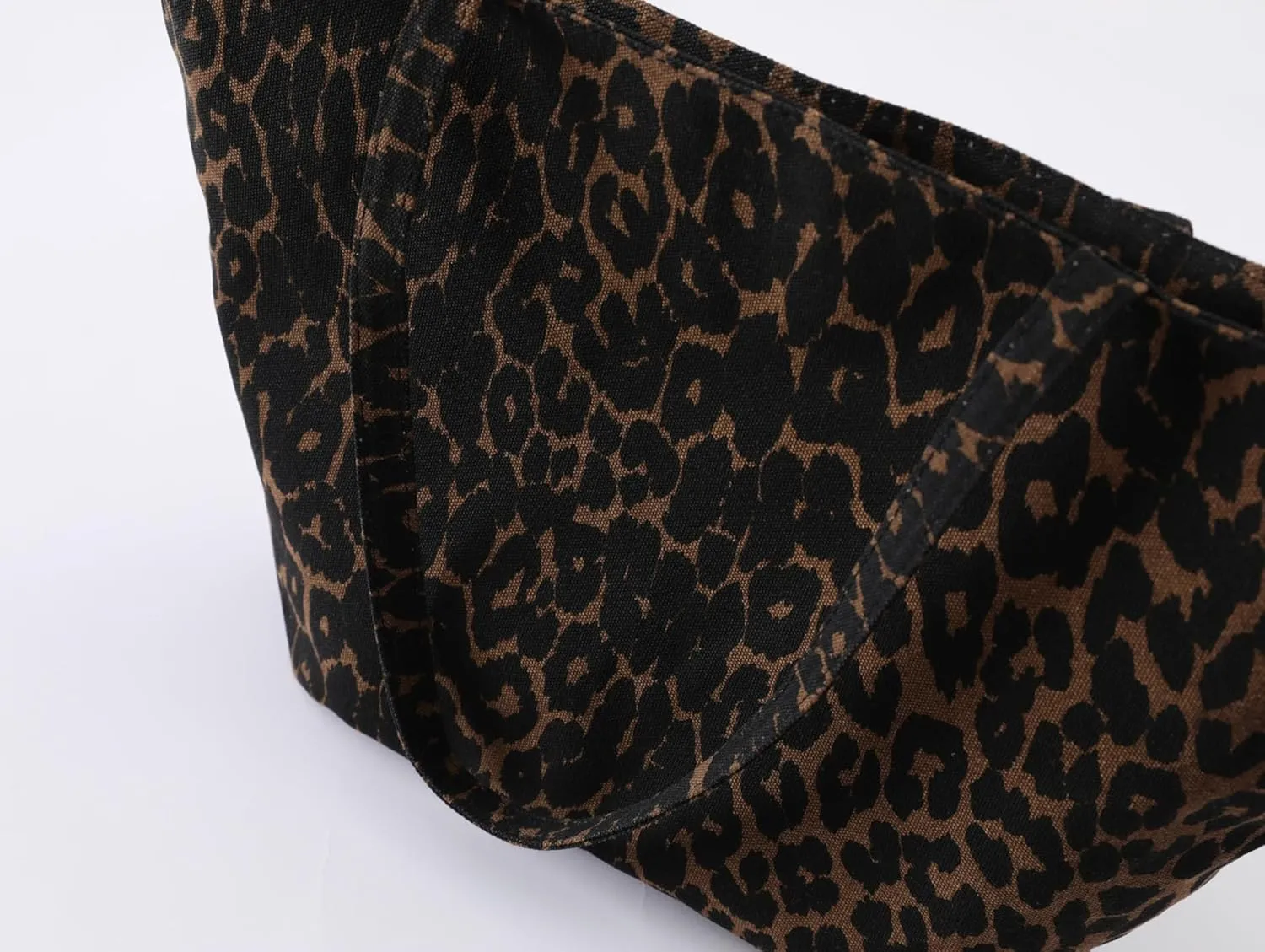 OCUH Oversized Leopard Prints Shoulder Bags for Women Deformable Canvas Large Capacity Shopping Totes (leopard,34 * 60 * 19 cm)