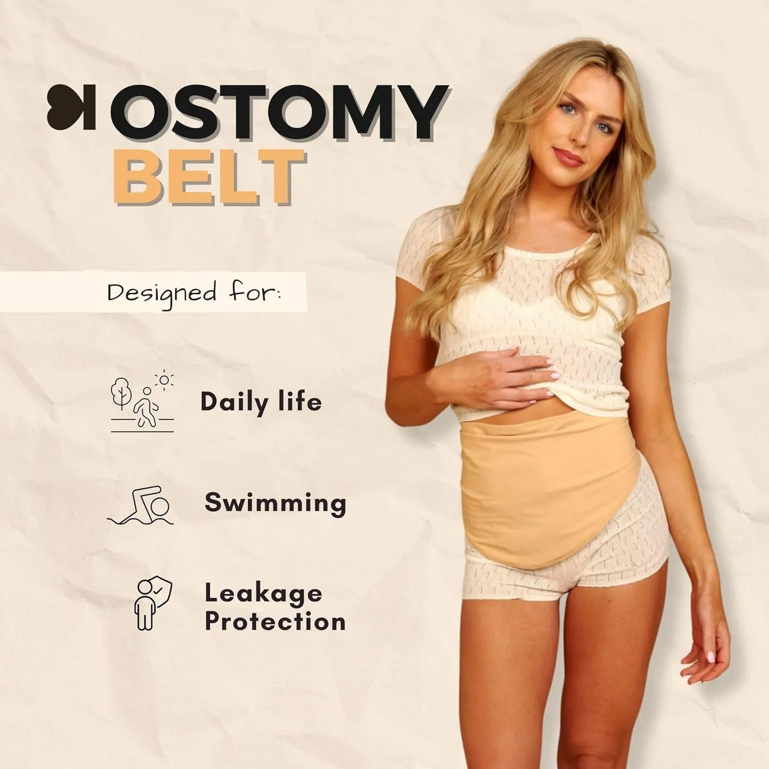 Ostomy Bag Covers for Women - Colostomy Belt | FSA&FHA Approve | Stoma Pouch | Illeostomy Cover | Stoma Pouch | Ostomy Wrap