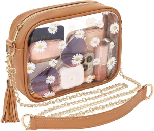 PACKISM Clear Bag for Stadium Events - Clear Purses for Women Stadium Crossbody Concert Bag for Game Day， Sports, Festival